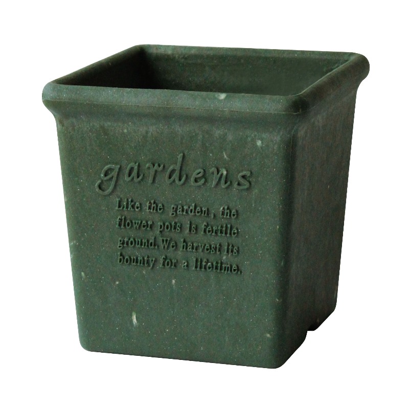 vaso quadrato papier verde hachiman ideale per arredare spazi interni ed esterni